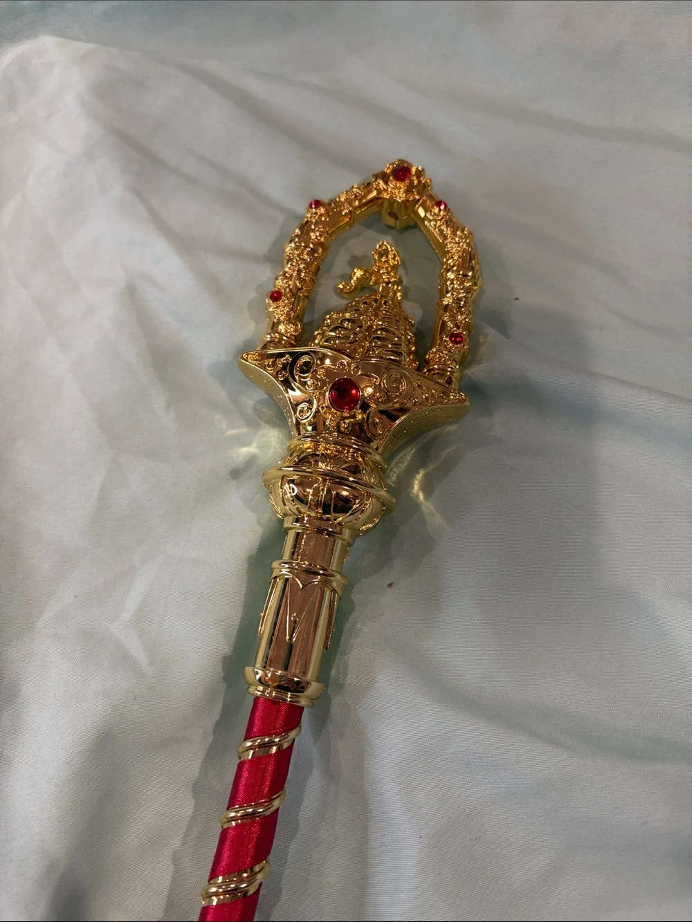 Disney Belle red and gold light up wand